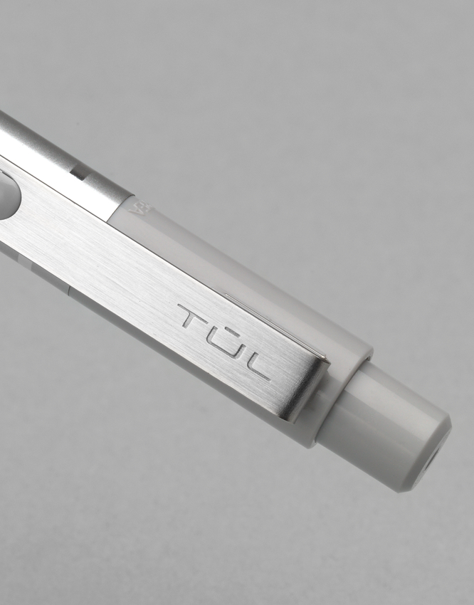 TUL Gel Pens, Retractable, Medium Point, 0.7 mm, Gray Barrel, Blue Ink, Pack Of 12