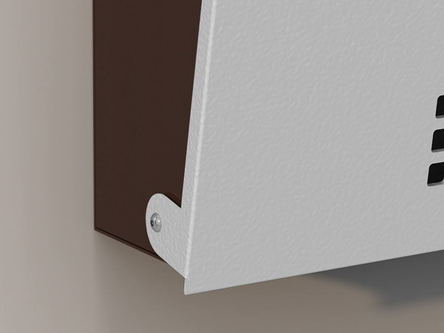 Plantex Letter Box/GI Steel Suggestion Box for Office with Key Lock/Post Box for Gate Home/Complaint Box/Wall Mounted Mail Box - (Coffee & White)