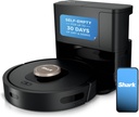 Shark AV2501AE AI Robot Vacuum with XL HEPA Self-Empty Base, Bagless, 60-Day Capacity, LIDAR Navigation, Perfect for Pet Hair, Compatible with Alexa, Wi-Fi Connected, Carpet & Hard Floor, Black