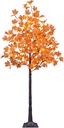 LIGHTSHARE 6FT 120LED Artificial Lighted Maple Tree Warm White Fall Decorations Indoor Ourdoor, Orange