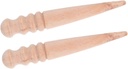 2pcs Wooden Seeder Home Supplies Seeding Speader Garden Puncher Vegetable Seeder Garden Planting Dibber Dibbler Digger Portable Planting Tools Hand Dibber Beige Wood