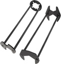 2pcs General Purpose Dual Head Pipe Wrench, Multifunctional Basin Sink Wrench Faucet Plumbing Tools for Home Fittings/Pipe Maintenance, Bathroom