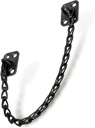 MEGA HANDLES Transom Door Chain 12-Inch, Door Chain Stopper for Transom Windows, Cabinet Door Restraint, Chain Lid Support, Durable Transom Window Hardware for Enhanced Safety - Matte Black