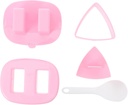 KICHOUSE 3pcs Rice Ball Molds Set Triangle Sushi DIY Molds Plastic Sushi Making Tools for Boys and Girls for Lunch Boxes and Fun Meals