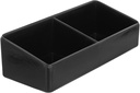 Tea Box Coffee Station Organizer Tea Bag Sugar Packet Holder 2 grid Sugar Sweetener Divided Basket Organizer for Drawer Shelf Countertop Black Tea Drawer Organizer