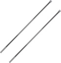 Westbrass D120-2-26 3/8" x 20" Brass Bullnose Faucet Riser Supply Line, Polished Chorme (2-Pack)