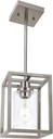 MELUCEE Pendant Light Fixtures Ceiling Hanging for Kitchen Island Dining Room Entryway, 1-Light Small Chandeliers Brushed Nickel Finish with Clear Glass Shade