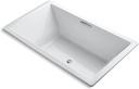 Kohler K-1174-GH-0 Underscore Rectangle Bathtub, White