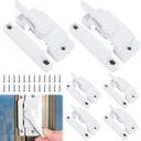 6 Pack Window Sash Locks, Cam Action Window Locks for Double Hung Window Latches Replacement, White Sliding Window Parts and Hardware Latch Lock for Vertical and Horizontal Sliding Windows