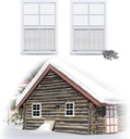 Gaahing 2-Pack 14" x 21" Heavy-Duty Aluminum Shed Windows Kit Flush Mount with Tempered Glass & Fiberglass Screens for Chicken Coops, Barns, Playhouses, Garages