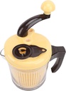 Food Processor 420 Stainless Steel Blade, Large Capacity 2500ml Chopper, Manual Vegetable Grinder with Filter Basket, Silent for Salad,