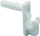 Prime-Line MP7017 Wire Shelf Back Wall Clip with Anchor (12 Pack), White