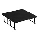 Portable Modular 4' x 4' Stage with Black Carpet TFXS48481624C10 16" to 24" Adjustable Height Perfect for Concerts Gatherings Presentations Conferences Schools Churches