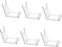 6Pcs Transparent Display Holders Multipurpose Plate Racks for Bowls Photo Frames LED Lights Space Saving Kitchen Storage Design