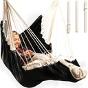 Hanging Hammock Chair Swing – Hanging Chair Outdoor & Indoor - Hammock Swing Chair – Quick & Easy Setup with Hardware Kit – Durable & Spacious Full Body Support – Holds 440 Lbs