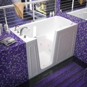 Venzi Vz3260lwh Rectangular Whirlpool Walk-In Bathtub, 32x60, Left Drain, White