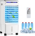 KOTEK Evaporative Air Cooler, 3-In-1 AC Fan with Humidifier, 3 Modes, 3 Speeds, 7H Timer & 1.6 Gal Water Tank, Remote Control, Led Display, Fast Cooling Air Cooling Fan for Home & Office