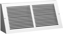 Hart & Cooley Extended Depth Triangular Baseboard Grill - 30 x 8 Duct Opening (White)