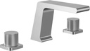 Bathtub Faucet Set with 2 Handle, Deck Mount 3 Hole Roman Waterfall Spout Bath Tub Faucet with Valve, Brushed Nickel
