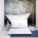 116x83 inches Wall Mural,Vintage Bathtub in Room With Grunge Wall Lifestyle Resting Spa Theme Art Print Peel and Stick Self-Adhesive Wallpaper Removable Large Wall Sticker Wall Decor for Home Office