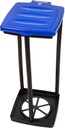 Wakeman Portable Trash Bag Holder – Collapsible 13-Gallon Garbage Bin for Indoor/Outdoor Use, Camping, Recycling, and Parties – Durable Plastic Trash Can Outdoors (Blue)