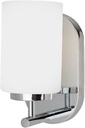 Generation Lighting 41160EN3-05 Oslo One - Light Wall / Bath Sconce Vanity Style Fixture, Chrome