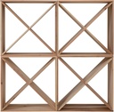 24 Bottle Modular Wine Rack, Stackable Wine Storage Cube for Bar Cellar Kitchen Dining,4 Sets
