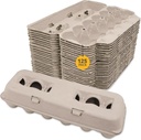 Stromberg's Large Blank Egg Cartons, Bulk Pack for Large Eggs, Perfect for Custom Branding, Safe & Secure Egg Storage, Convenient Stacking for Easy Transport, 125 Pack