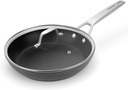 MsMk 10 Inch Frying Pan Nonstick with Lid, Induction Fry Pan with Lid, Titanium and Diamond Non Stick Coating From USA, for Induction, Ceramic and Gas Cooktops, Oven Safe 10 Inch Skillet Nonstick