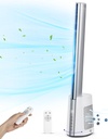 Gimify 40'' Bladeless Tower Fan for Home with Remote Control, Quiet 120° Oscillating Fan with 3 Modes 12 Wind Speeds,12H Timer, Standing Fan with HEPA Filter 99.97% Smoke Dust for Bedroom Office