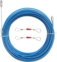20m 67 Feet Cable Puller Kit Through Wall Fish Tape Stainless Steel Wire Electrical Cable Puller Wire Guide Device Threader Fish Cable Fastener