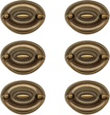 Ring Pull Cabinet Pulls Drawer Handle Pulls for Dresser Cupboard Wardrobe Home Bedroom Kitchen Hardware Decoration 6 Pieces (Bronze)