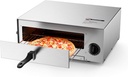 KOTEK Pizza Oven Countertop, 1450W Stainless Steel Electric Pizza Baker Oven with Insulated Handle & Removable Crumb Tray, Auto Shut-Off Timer, Commercial Pizza Maker for Kitchen Restaurant Home