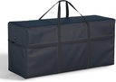 Heavy Duty 600D Waterproof Extra Large Outdoor Patio Cushion Furniture Storage Bag with Handles, Zipper for Patio Furniture and Other Storage Items L 65“ x W 22” x H 30”
