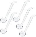 5 Pcs Clear Small Ladle 7.8 Inches Long Handle Ladles for Serving Spoons Punch Bowl Spoon Mini Plastic Ladle for Serving Dressings Fruit Juices Cocktail Party Catering (Clear)