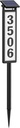 Solar Illuminated LED Lighted Address Sign, House Numbers for Outside Yard Home, Numbers Plaque Outdoor Waterproof, Black