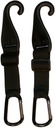A Pair of Patented CJ Fence Hooks for Bat Bags, Tennis Bags, Water Bottles and Camping
