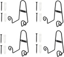Alipis 4pcs Ceramic Plate Display Stand Set Decorative Dish Holder Iron Plate Rack Sturdy Support for Home Décor and Kitchen Display