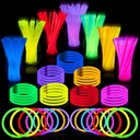 JOYIN 144 Pcs 8" Glow sticks Bulk Party Favors Pack, Neon Glow in the Dark Party Supplies, Light Up Necklaces and Bracelets with Connectors, Christmas, Halloween, Football, Birthday Decorations