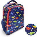 Dinosaur Backpack for Kids Toddlers Boys, Cute 13” Daycare PreSchool Kindergarten Elementary School Boy Backpacks, Water Bottle Pocket Holder, Insulated Padded Bags, Toddler Travel Bag, Blue Dino