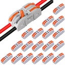 Connettori cavi a filo a leva 18 Pcs Bellox, 2 in 2 Terminali in linea di giunzione elettrici, 24-12 AWG Tipo di spinta Quick Splice Lock Conduttore di giunzione compatto per la casa, uso elettrico
