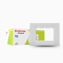 Ancoraggio da Panasonic Roma Classic 8 Modulo Piatto bianco lucido Tresa orizzontale per tavola di commutazione (bianco, 30384WH-PK 2)