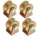 Rullo a scanalatura a V, ruote a ghisa pesanti in acciaio Rulli a slittamento a pressione Cuscinetto a pressione Pully Rullo a V-Shaped conveniente a lunga durata (4, Grov-2 in)