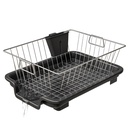 TEX-RO Piccole Dish Drying Rack con vassoio Drainer | Cesto Drainer in acciaio inossidabile per cucina | Utensili Drying Rack con Spout | Bartan Basket Stand per lavabo | Cucina Dish Rack, 29 cm