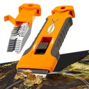 Razor Blade Scraper strumento con 15pcs Extra Blades, Rasoio di pulizia rasoio per vetro, Vetro Top Stove Scraper per la porta del forno, Cestino del piano di cottura, Vetro Scraper pulizia vernice da vetro