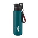 MILTON Maverick 600 Bottiglia dell'acqua dell'acciaio inossidabile, coperchio a prova di leak, Single Walled, ISI certificata I per la scuola, ufficio, palestra I 620 ml, Teal Blue