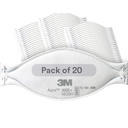 3M Aura Particulate Respirator 9205+, N95, Individualmente Wrapped, 3 Panel Flat Fold Design consente movimenti facciali