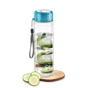 Treo da Milton Hector bottiglia di vetro 1000 ml I Leak Proof I Premium Glass I Food Grade-Bpa Materiale gratuito I Odour Proof I Easy Carry Strap I Perfetto per casa, ufficio, blu