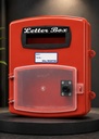 HaveIt® porta anteriore parete montato pesante scatola di lettere di plastica per casa / uffici / colonne / istituzioni / schegge con serratura (colore rosso, 25 cm x 26 cm x 11 cm)
