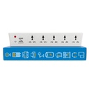 Smarteefi WiFi Smart Power Extension | Orari garantiti Funziona senza Internet | 5 Porte | Smart Plug | 10A | Energy Monitoring | Countdown Timer | Compatibile con Alexa & Home (SE51-GS)